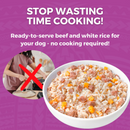 Cooked Dog Food - LID Bland Diet - Beef & White Rice Recipe with Pumpkin - Adult - 12.5 oz pouch