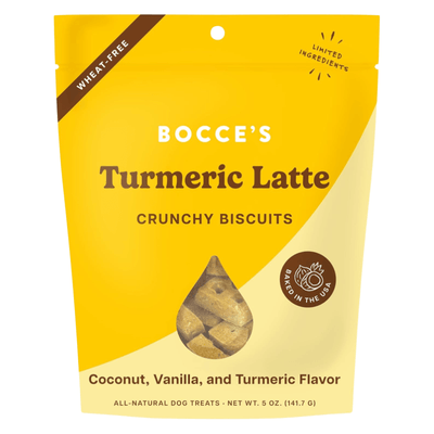 *(Best By 2024-12-25)* Dog Treat - BISCUITS - Turmeric Latte - Coconut, Vanilla & Turmeric Recipe - 5 oz