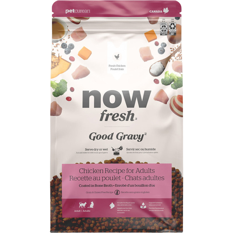 Dry Cat Food - Good Gravy - Chicken Kibble Coated in Bone Broth - Adult