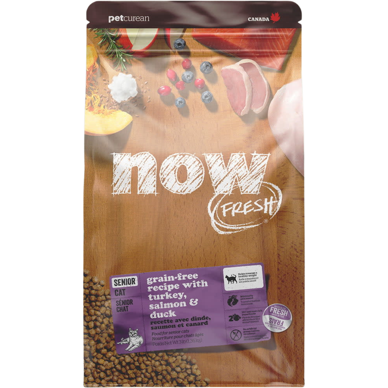 Dry Cat Food - Grain Free Turkey, Salmon & Duck - Senior