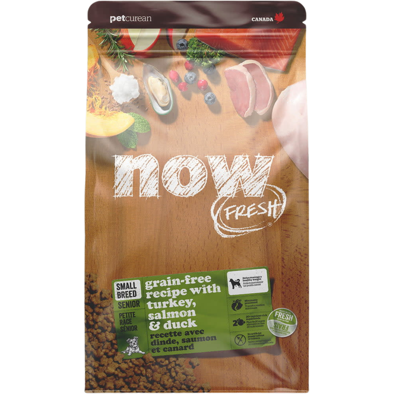 Dry Dog Food - Grain Free Turkey, Salmon & Duck - Senior Small Breed