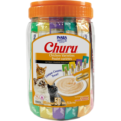 猫零食 - Churu Purée猫条 - 鸡肉缤纷桶