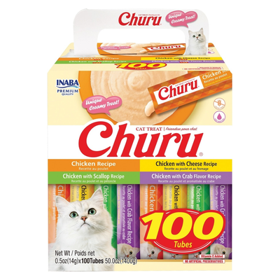 Creamy Cat Treat - CHURU - 100 ct Chicken Variety Box