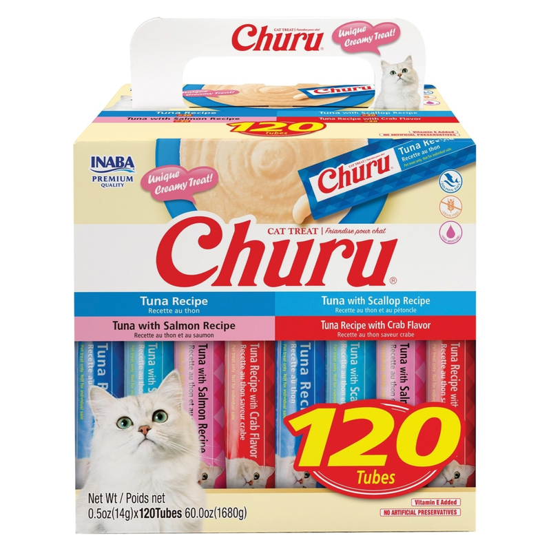 Creamy Cat Treat - CHURU - 120 ct Tuna Variety Box