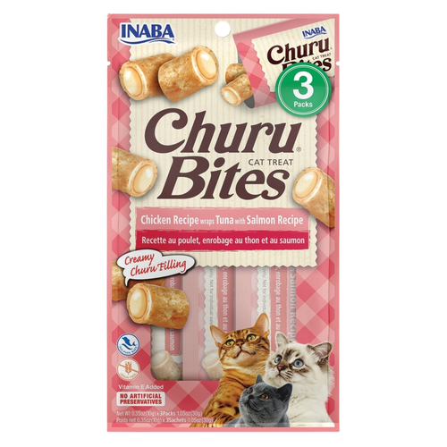 Soft & Chewy Cat Treat - CHURU BITES - Tuna with Salmon Recipe