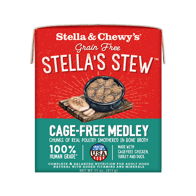 *(Best By 2025-03-20)* Wet Dog Food - Stella's Stew - Cage Medley Stew - 11 oz