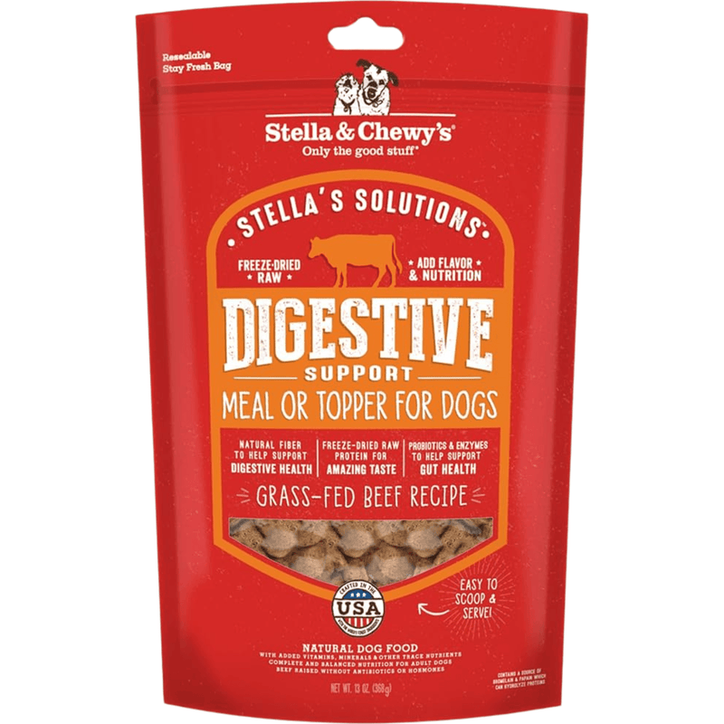 *(Best By 2025-04-16)* Freeze Dried Dog Food - SOLUTIONS - Digestive Boost - Beef Dinner Morsels - 13 oz