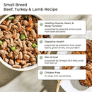 Cooked Dog Food - VITAL - Small Breed Beef, Turkey & Lamb Recipe with Green Beans, Carrots & Whole Grains