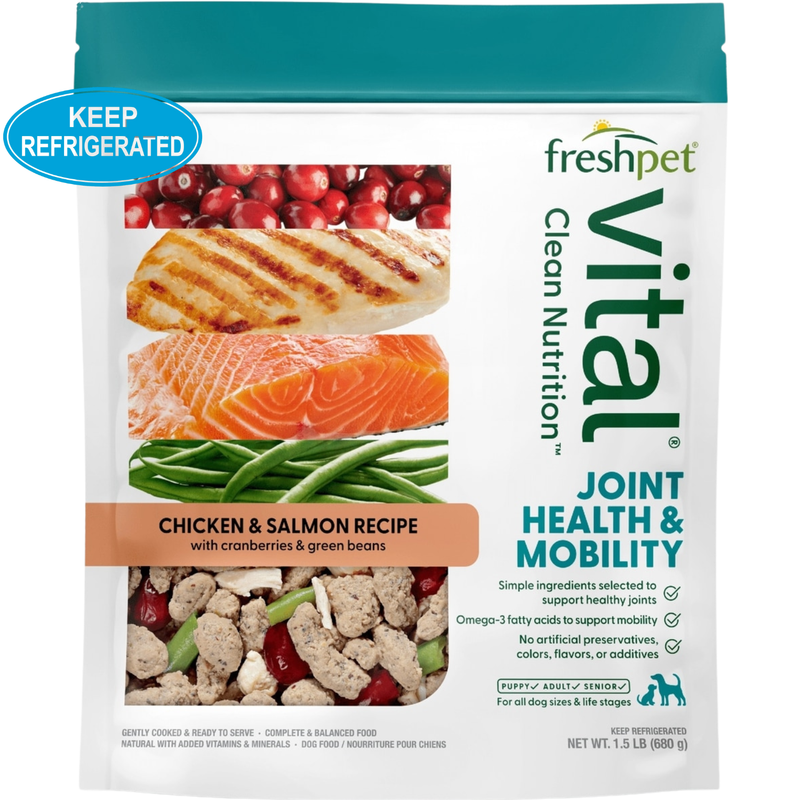 鲜食狗粮 - VITAL BENEFITS - 关节健康配方：鸡肉三文鱼蔓越莓四季豆配方 - 1.5磅