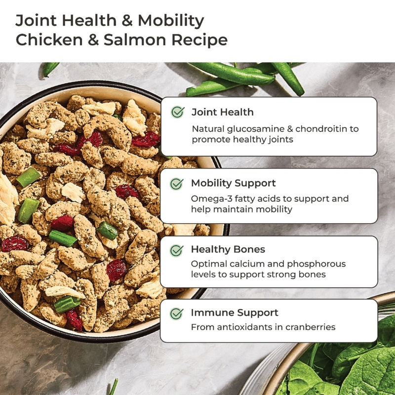 鲜食狗粮 - VITAL BENEFITS - 关节健康配方：鸡肉三文鱼蔓越莓四季豆配方 - 1.5磅