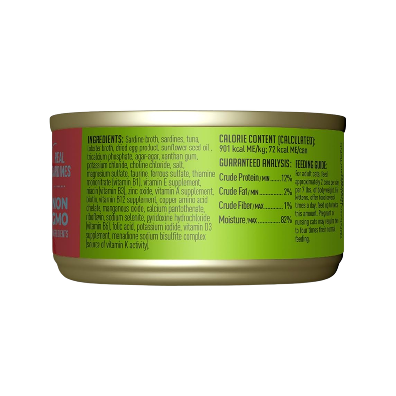 Canned Cat Food - GRILL Pate - Sardines & Lobster Consomme Recipe in Broth