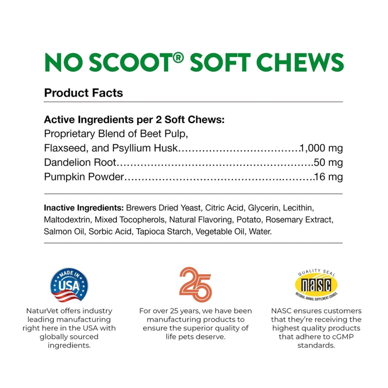 Dog Supplement - No Scoot Soft Chews