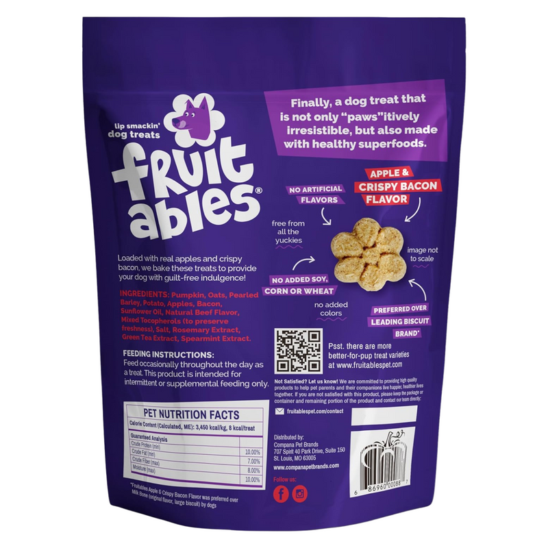 Crunchy Baked Dog Treat - Apple & Crispy Bacon Flavor