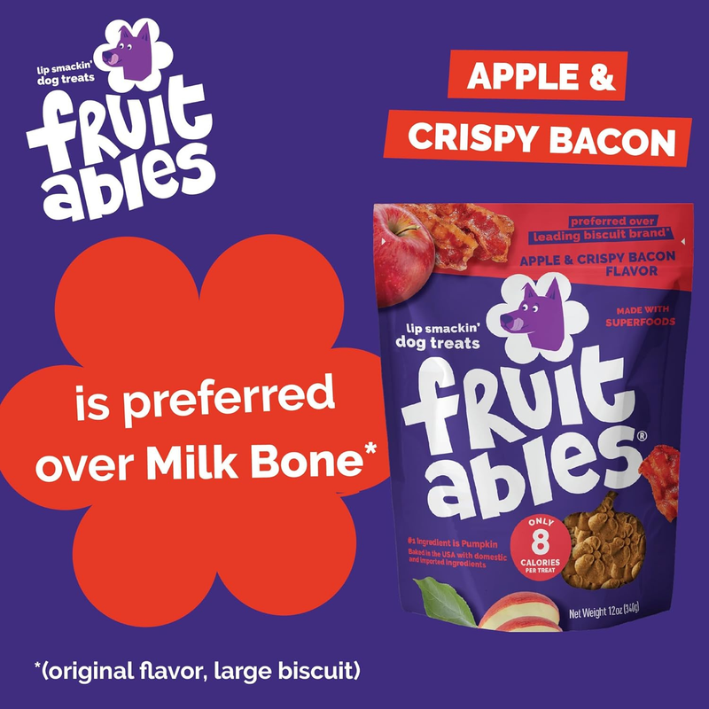 Crunchy Baked Dog Treat - Apple & Crispy Bacon Flavor