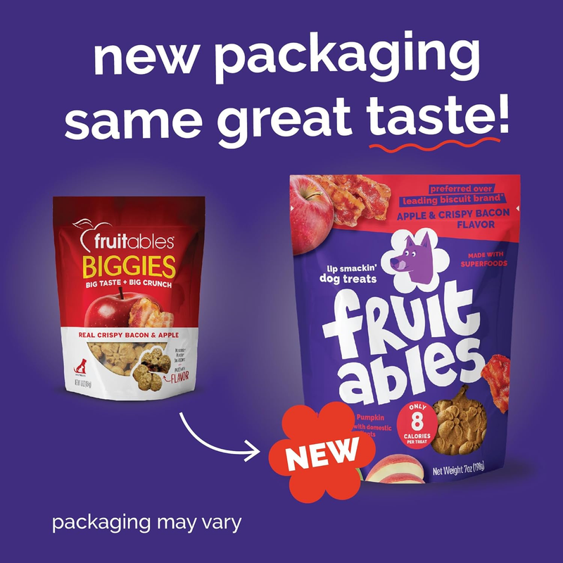 Crunchy Baked Dog Treat - Apple & Crispy Bacon Flavor