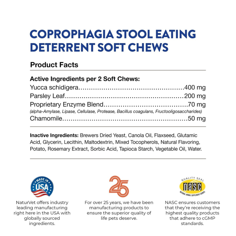 Dog Supplement - Coprophagia Stool Eating Deterrent Soft Chews