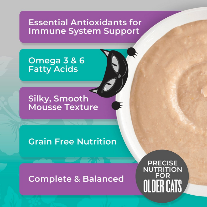 Wet Cat Food - SILVER MOUSSE - Tuna, Mackerel & Pumpkin in Broth