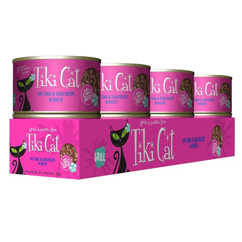 Canned Cat Food - Hana GRILL - Ahi Tuna & Crab Recipe in Broth