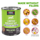 Canned Dog Food - Limited Ingredient Diet - Duck Entrée with Pear - Adult