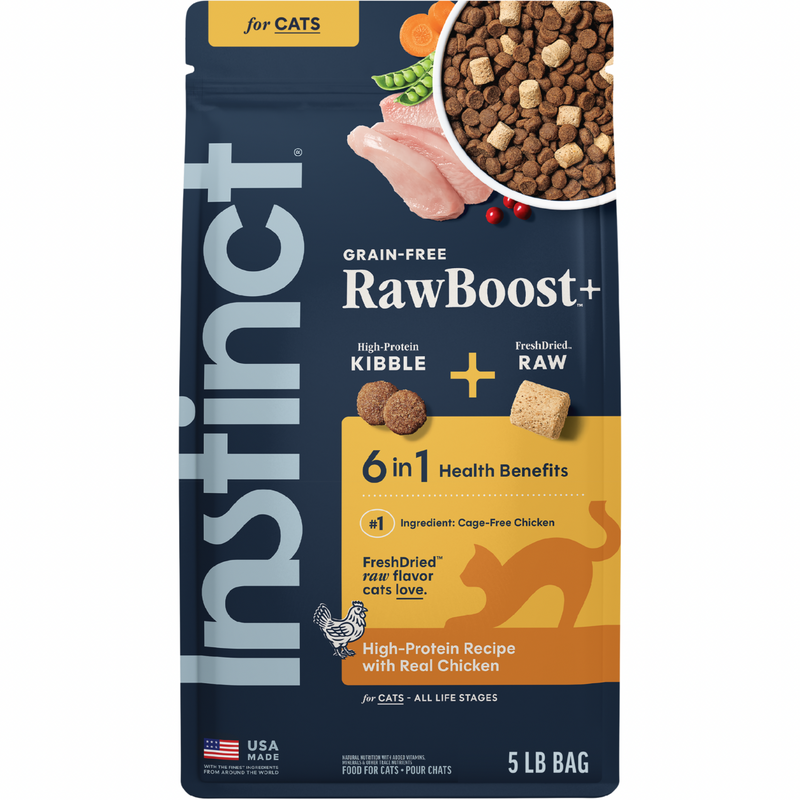 Alimentation sèche pour chats - Boost cru - Receau de poulet réel