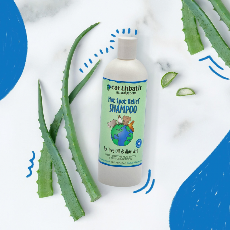 Shampooing pour animaux de compagnie - relief de spot chaud (arbre à thé et aloe vera) - 16 fl oz