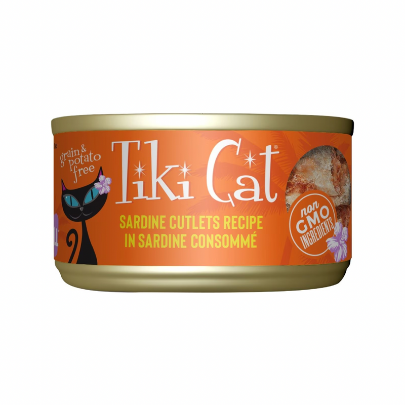 Canned Cat Food - Tahitian GRILL - Sardine Cutlets Recipe in Sardine Consommé