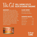 Canned Cat Food - Tahitian GRILL - Sardine Cutlets Recipe in Sardine Consommé