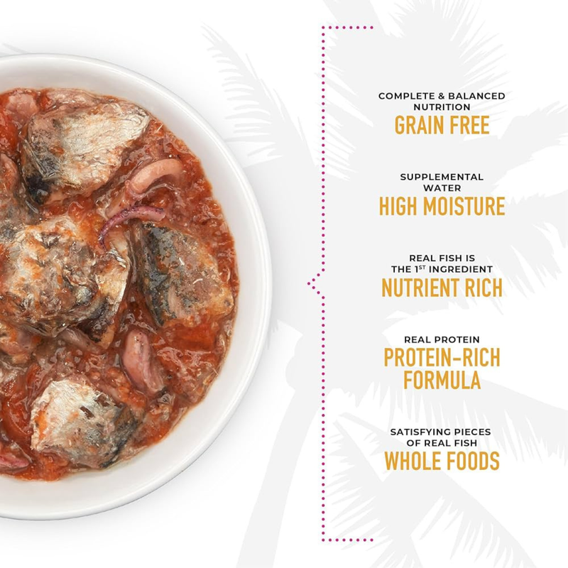 Canned Cat Food - Makaha GRILL - Mackerel & Sardines Recipe in Calamari Consommé