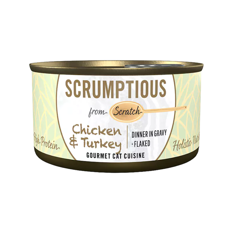 Wet Cat Food - Flaked Chicken & Turkey Dinner in Gravy - Adult