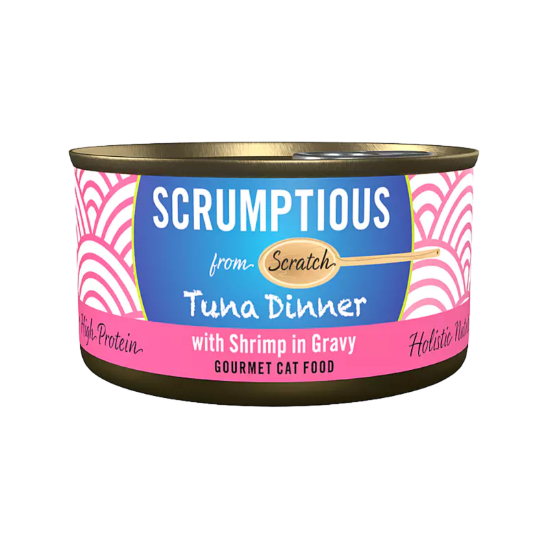 Canned Cat Food - Tuna Dinner with Shrimp in Gravy