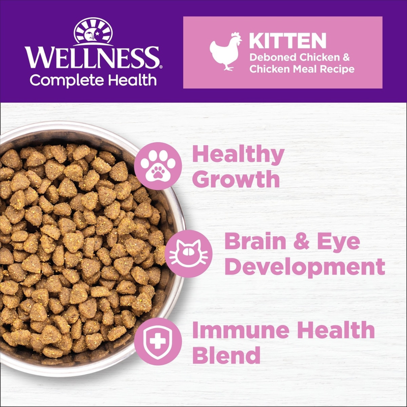 Alimentation sèche pour chats - Santé complète - Grains sain pour chaton de chaton - 5 lb