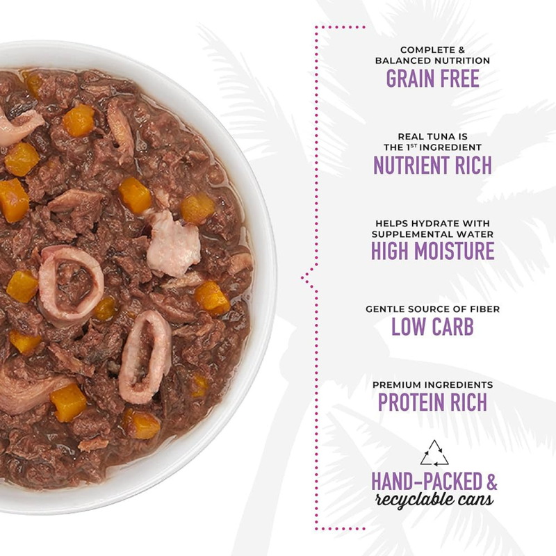 Canned Cat Food - ALOHA FRIENDS - Tuna, Calamari & Pumpkin