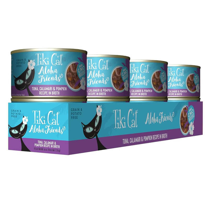 Canned Cat Food - ALOHA FRIENDS - Tuna, Calamari & Pumpkin