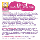Wet Cat Food - Appetizing Entrées - Flaked Tuna, Mackerel & Shrimp Recipe in Broth - Adult