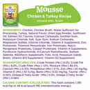 Wet Cat Food - Appetizing Entrées - Mousse Chicken & Turkey Recipe infused with Broth - Adult