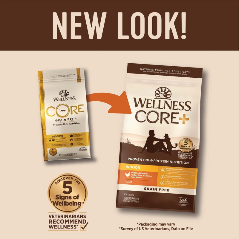 Dry Cat Food - CORE+, Grain Free Chicken & Turkey - INDOOR Adult