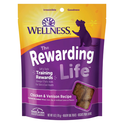 *(Please Use By 2026-08-27)* Soft & Chewy Dog Training Treat - The Rewarding Life - Chicken & Venison Recipe - 6 oz
