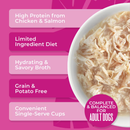 Wet Dog Food - Savory - Chicken with Salmon Recipe in Broth