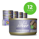 Canned Cat Food - SILVER Mousse + Shreds - Chicken, Duck & Duck Liver