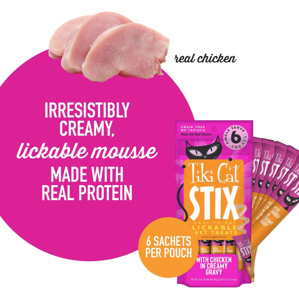 Lickable Cat Treat - STIX - Chicken in Creamy Gravy – J & J Pet Club