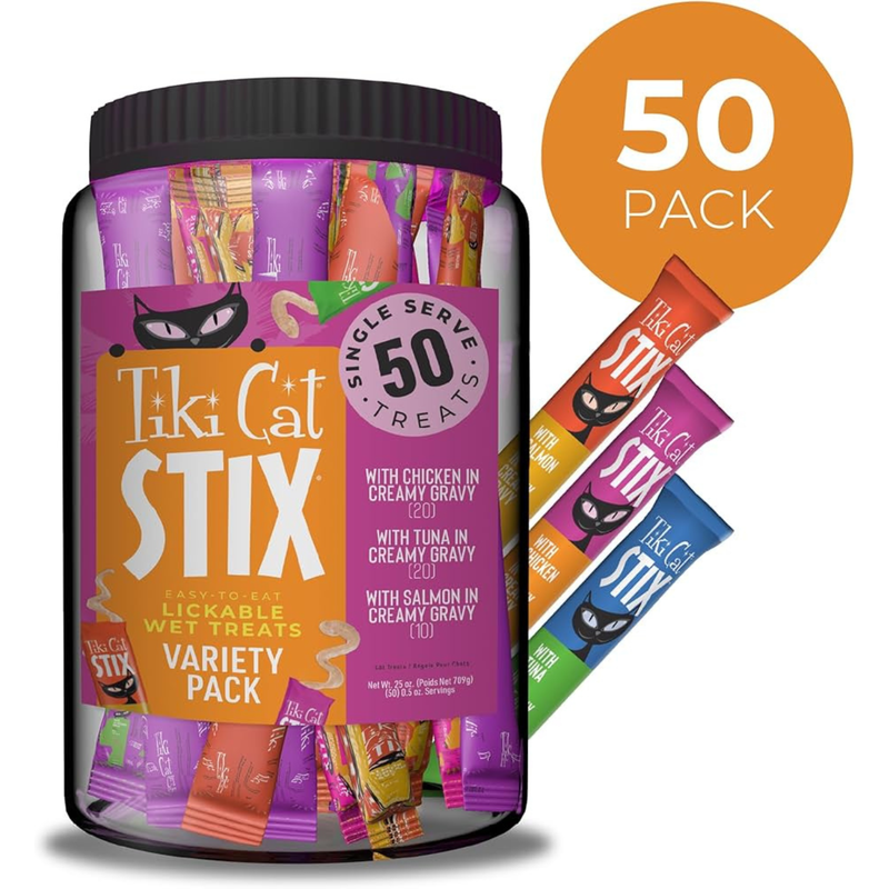 Lickable Cat Treat - STIX - Variety Pack (Chicken, Tuna, Salmon)