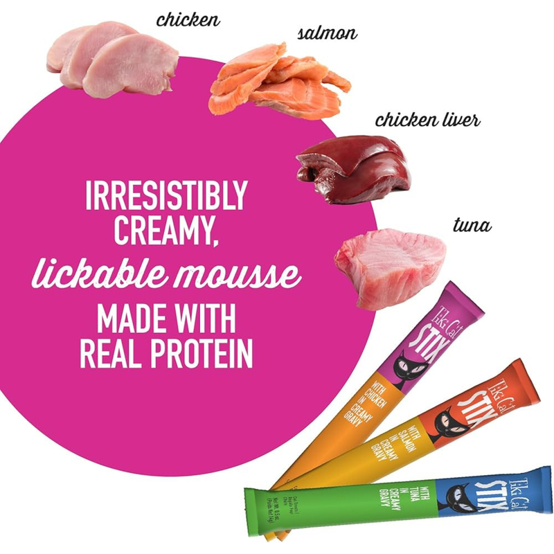 Lickable Cat Treat - STIX - Variety Pack (Chicken, Tuna, Salmon)