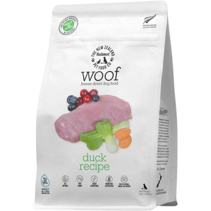 狗主食冻干 - Woof系列 - 鸭肉配方