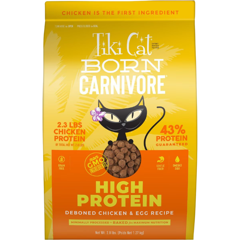 Dry Cat Food - BORN CARNIVORE - High Protein: Deboned Chicken & Egg Recipe