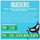 Canned Cat Food - Friends - Minced Tuna, Ocean Whitefish & Pumpkin in Broth