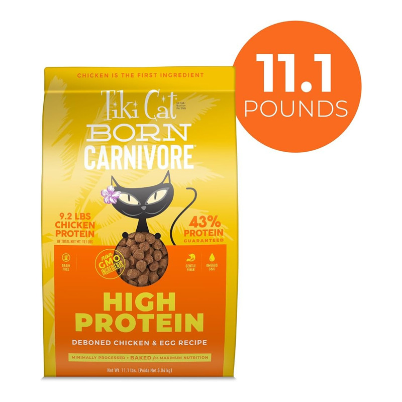 Dry Cat Food - BORN CARNIVORE - High Protein: Deboned Chicken & Egg Recipe