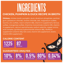Canned Cat Food - Friends - Minced Chicken, Pumpkin & Duck in Broth