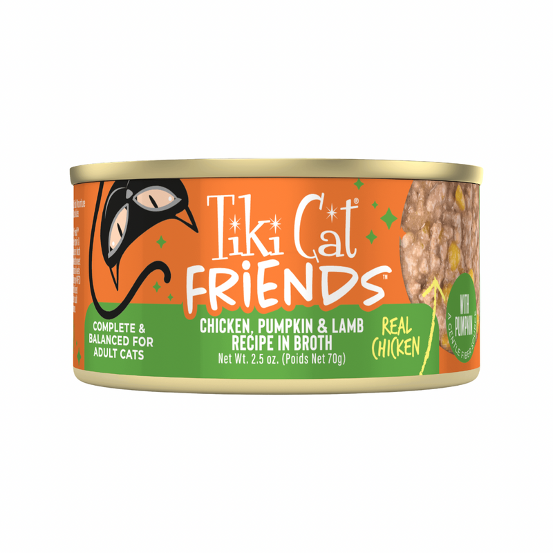Canned Cat Food - Friends - Minced Chicken, Pumpkin & Lamb in Broth
