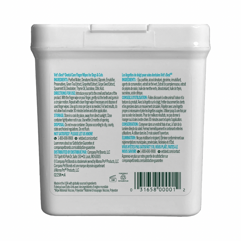 Dental Care Finger Wipes for Dogs & Cats