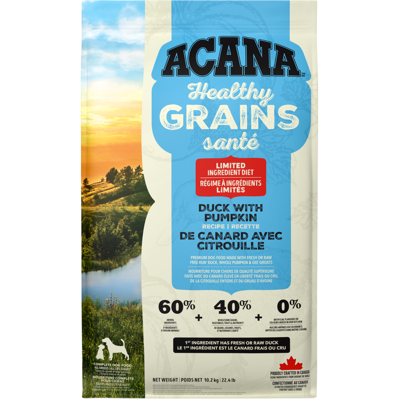 Dry Dog Food - Healthy Grains - Duck with Pumpkin Recipe